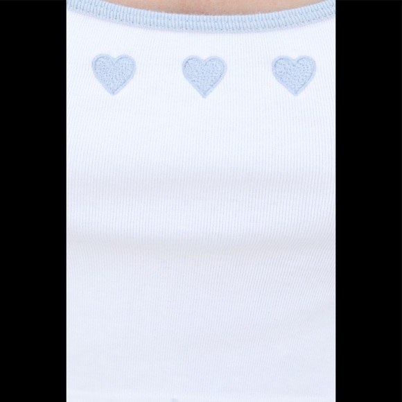 Brandy Melville Skylar hearts tank top - Picture 4 of 5